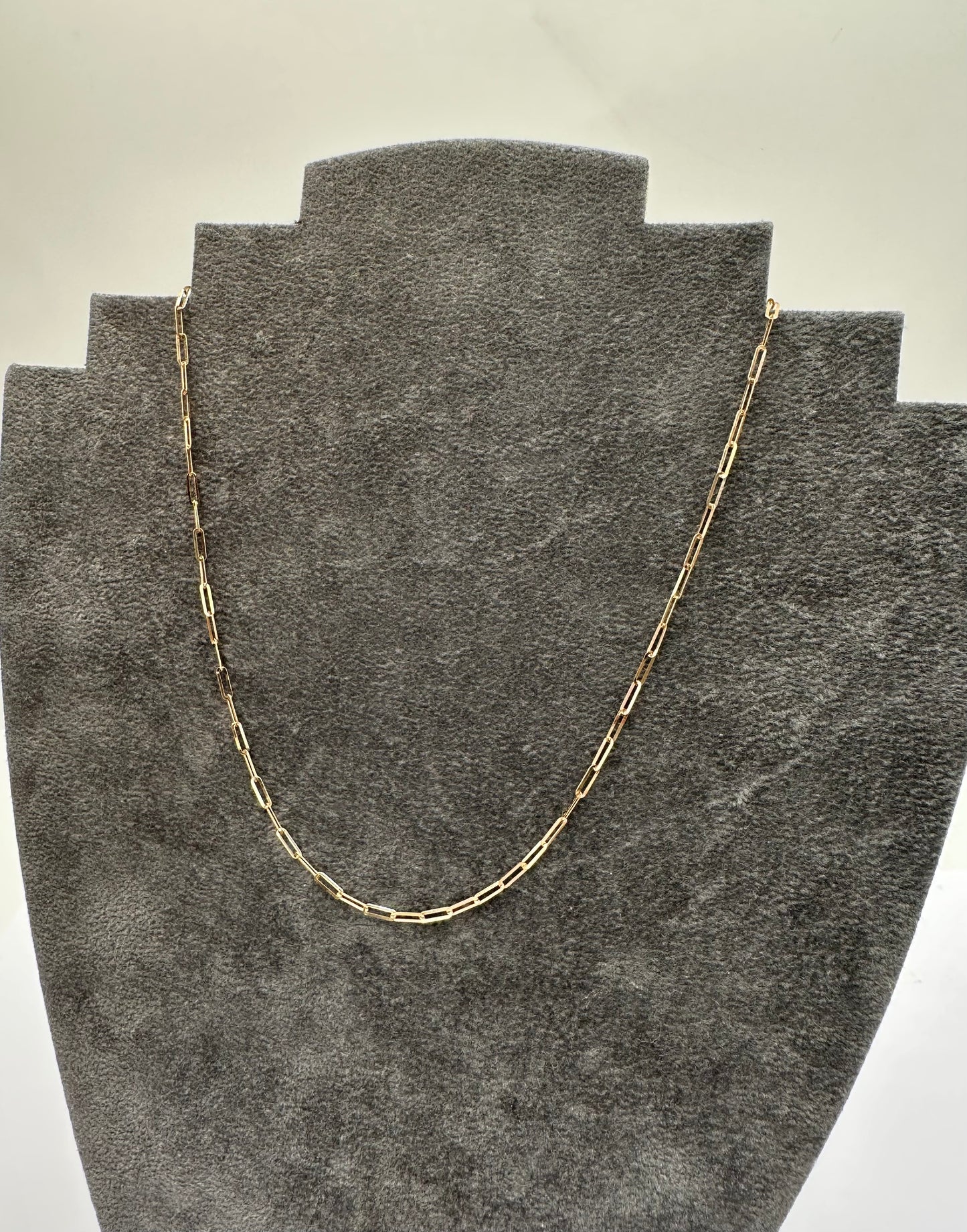 18k solid rose gold link chain