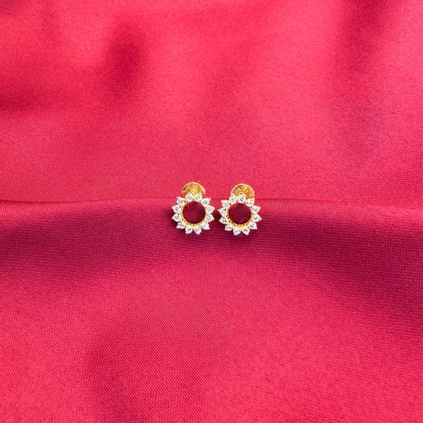 22k solid gold wreath earrings