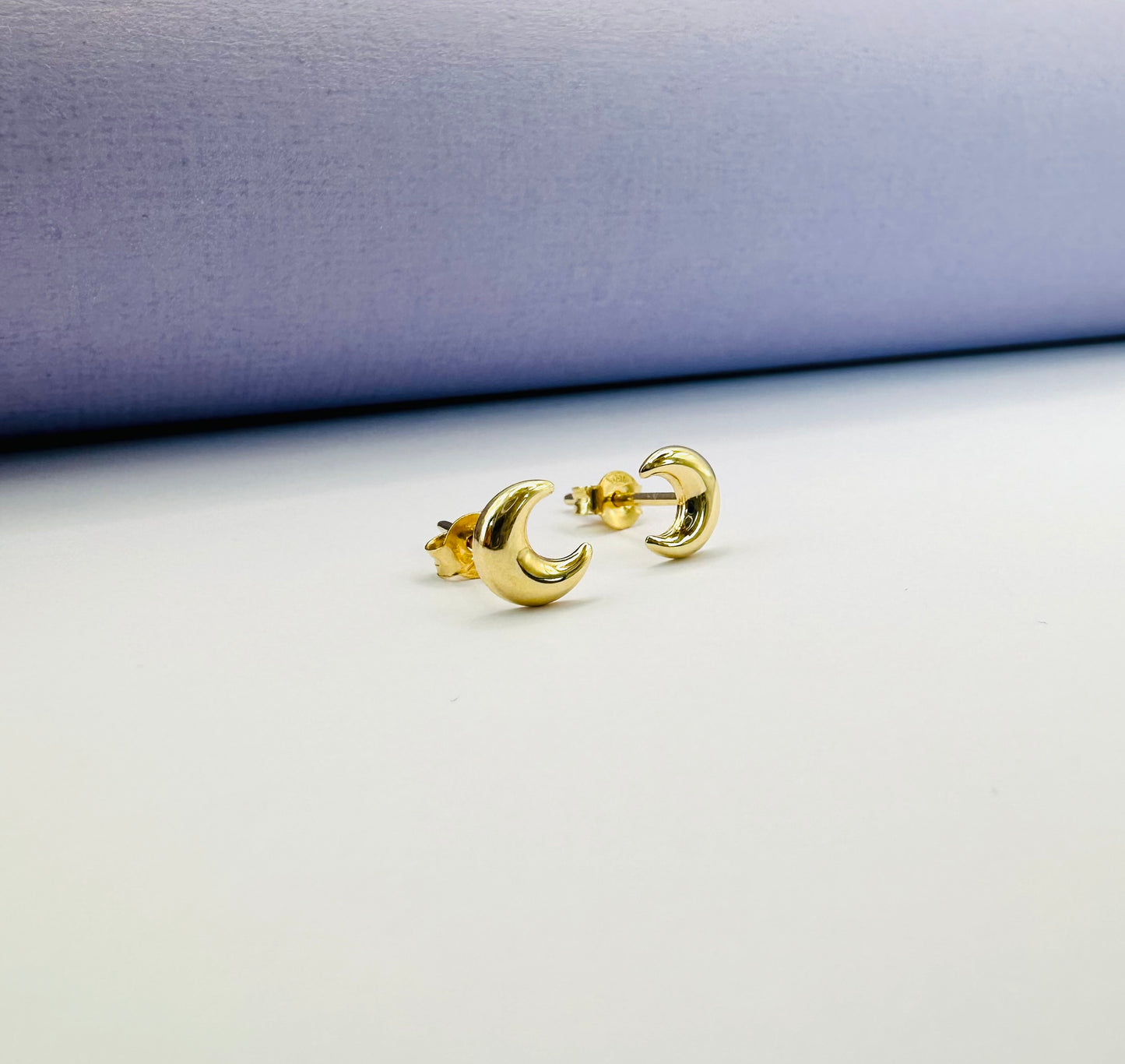 18k Solid Gold Celestial ear studs