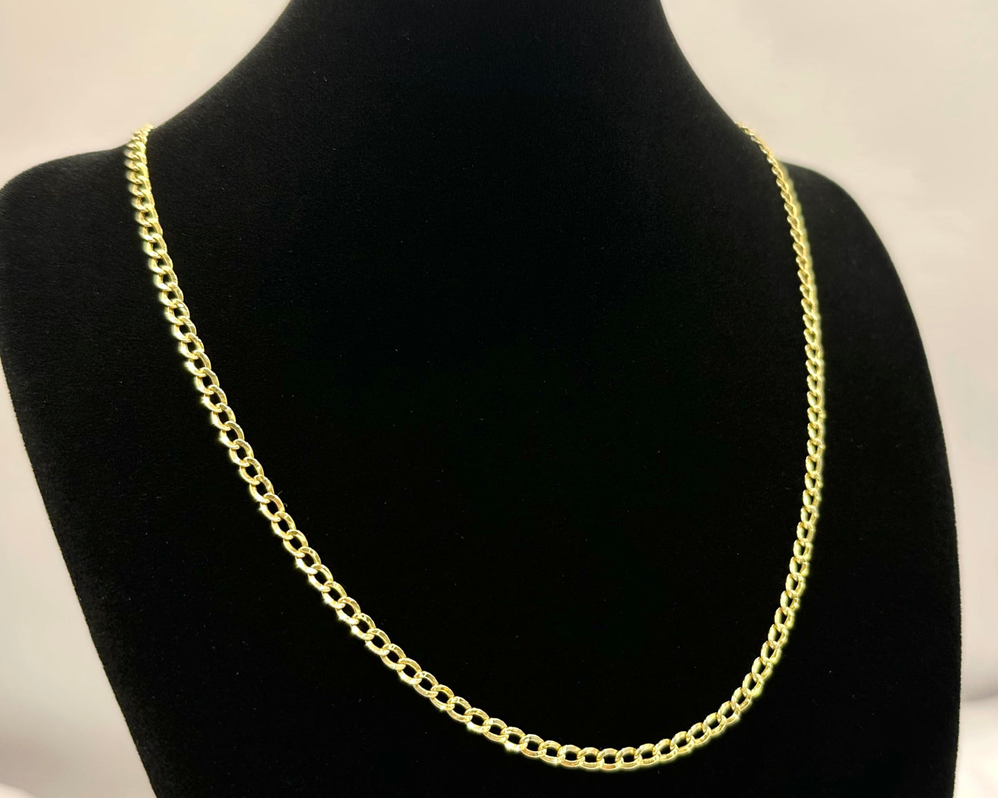 18k curb cable chain