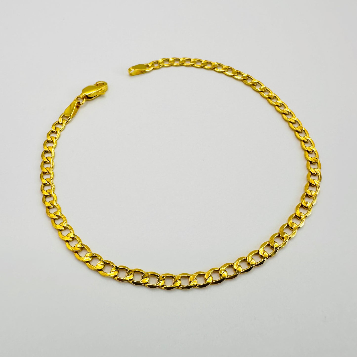 22k solid gold unisex cable bracelet