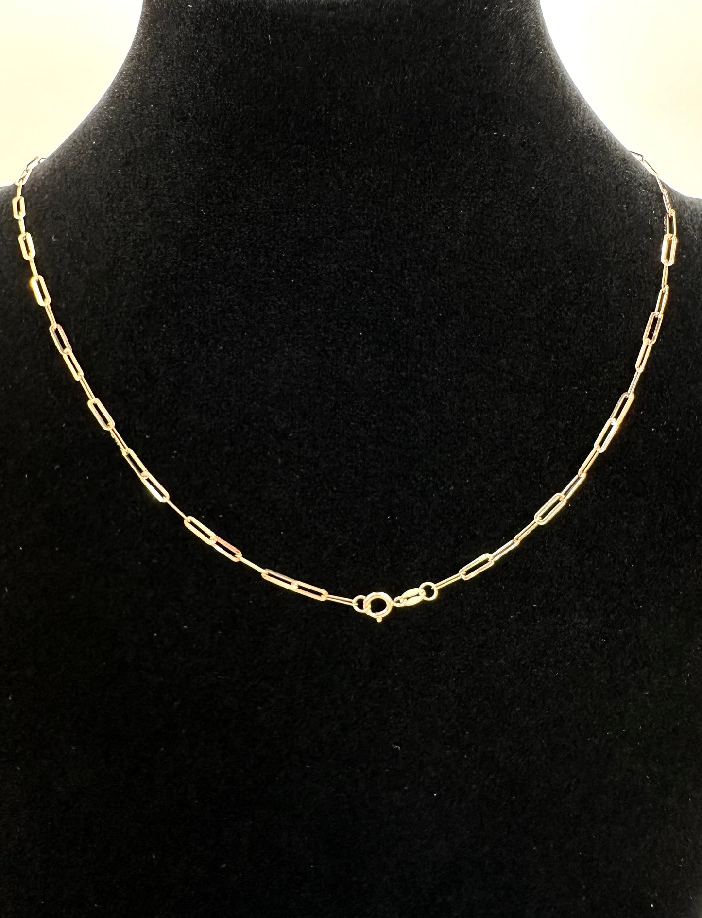 18k solid rose gold link chain