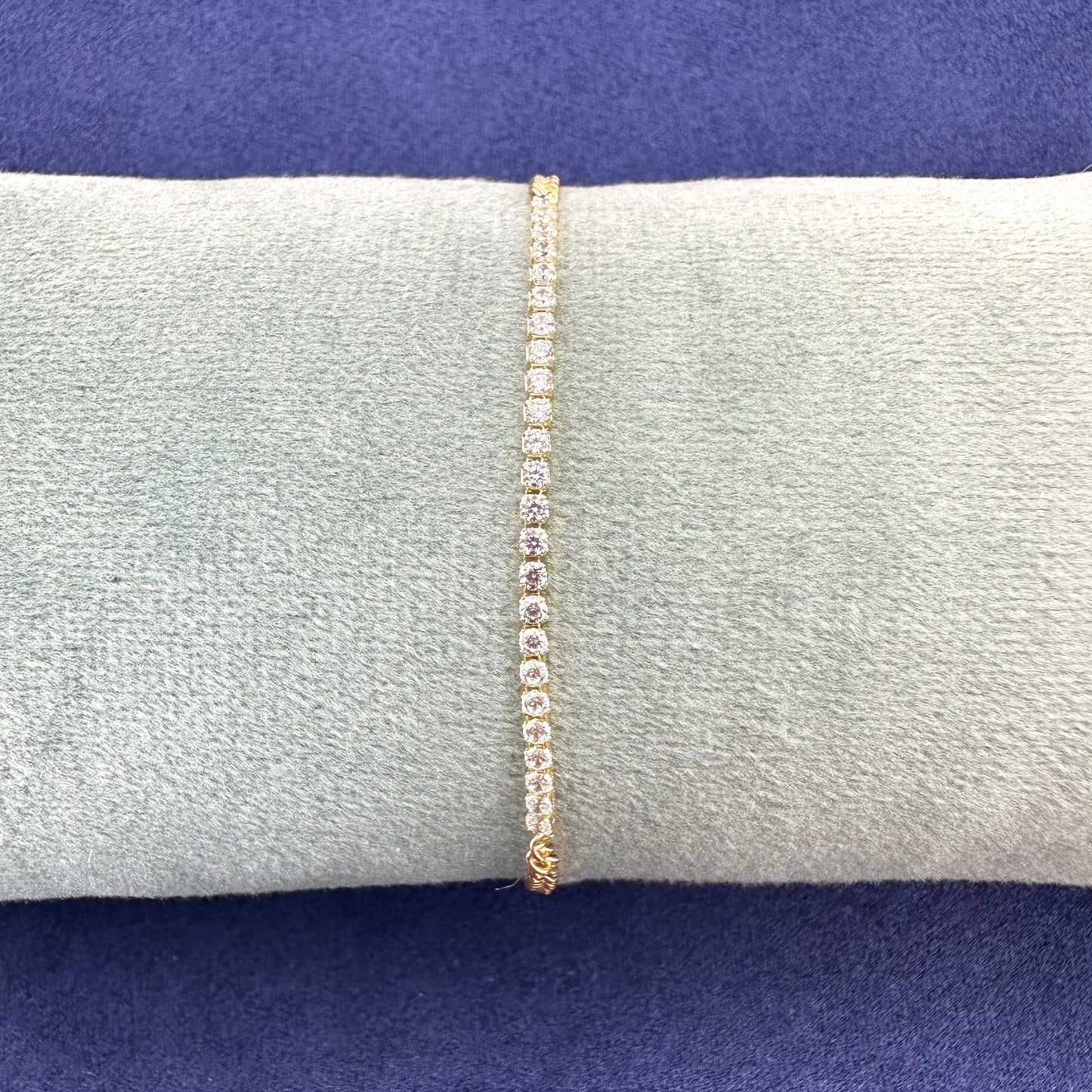 18k solid gold tennis bracelet