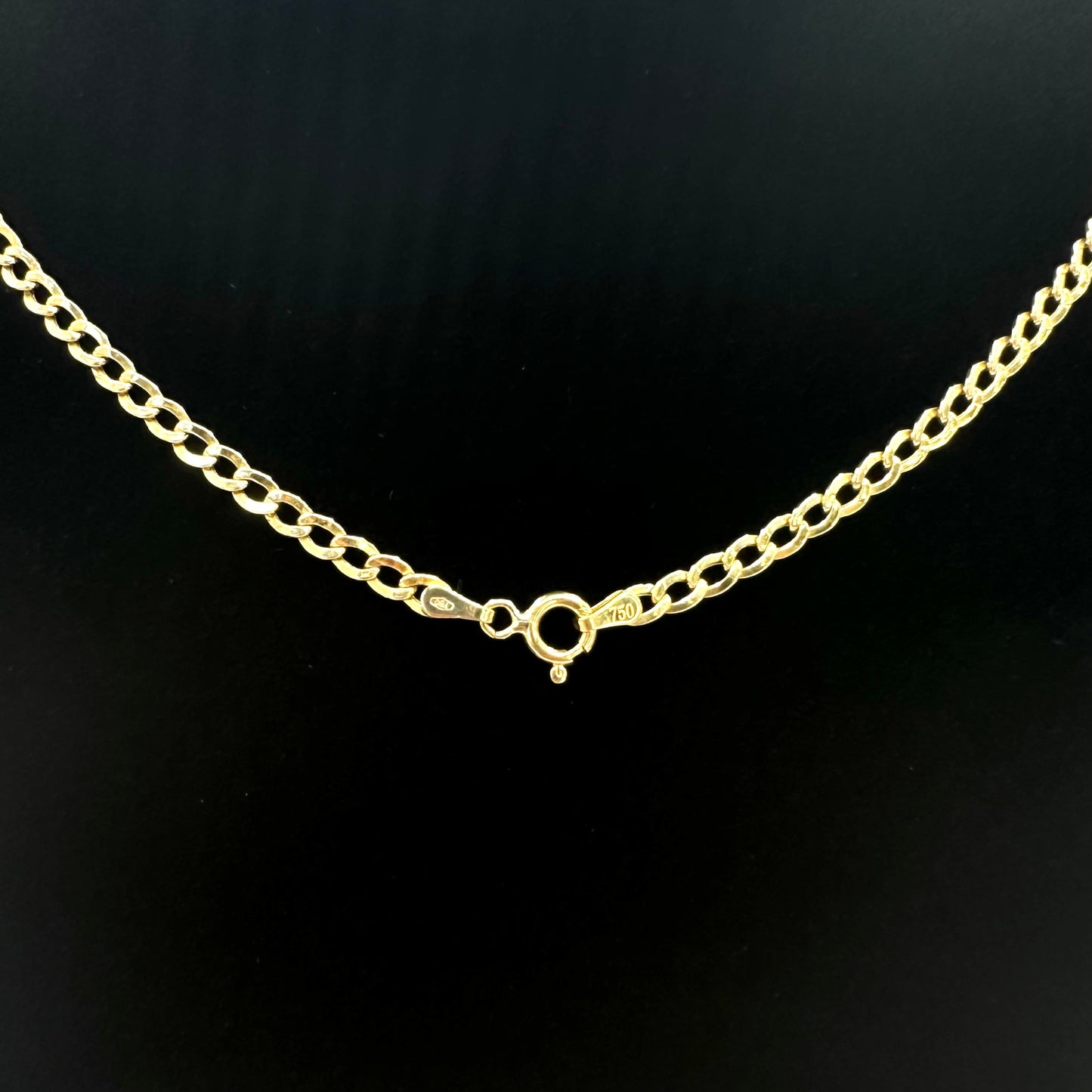 18k curb cable chain