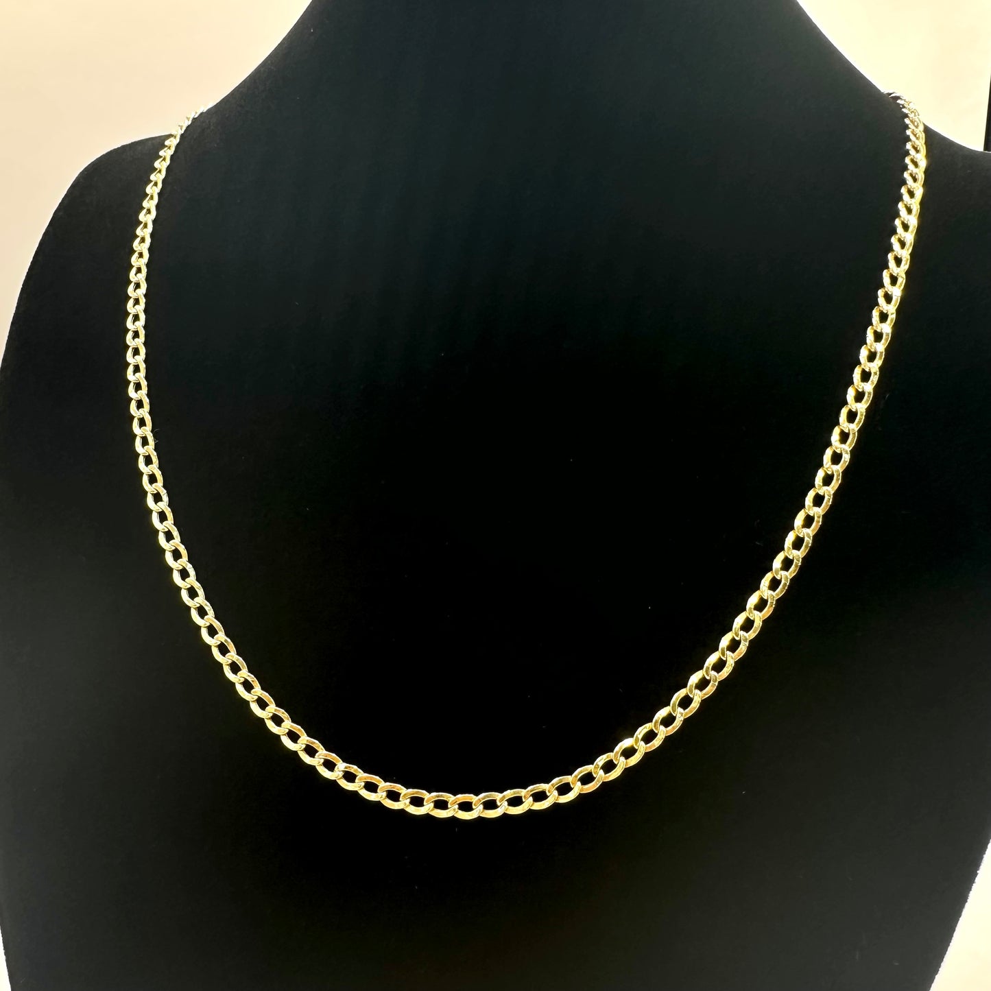 18k curb cable chain