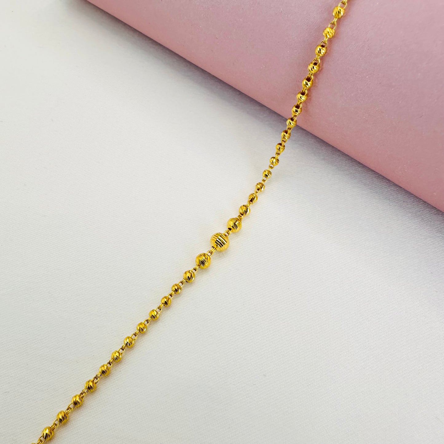 22k Solid Gold Chain Bracelet: