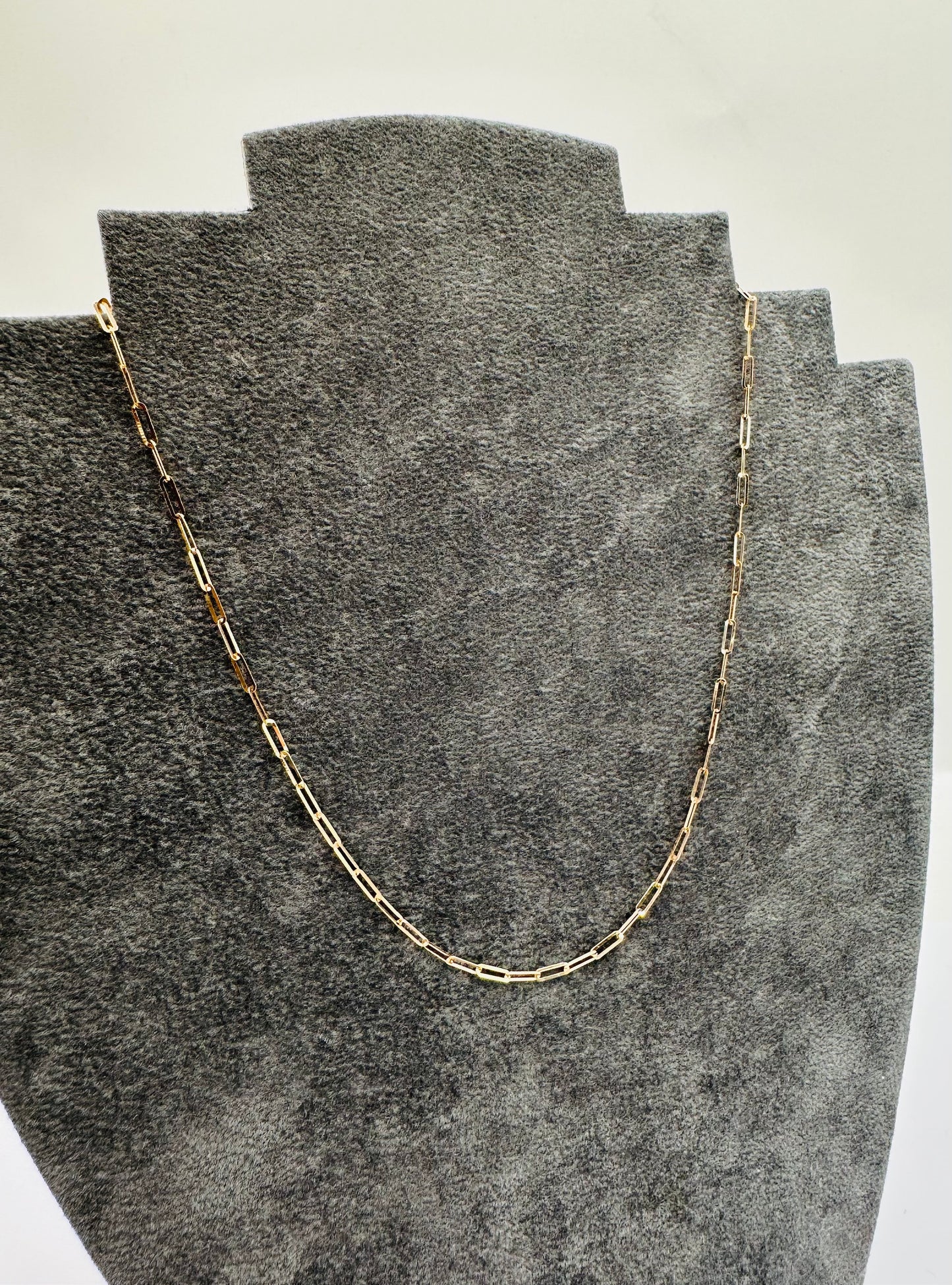 18k solid rose gold link chain