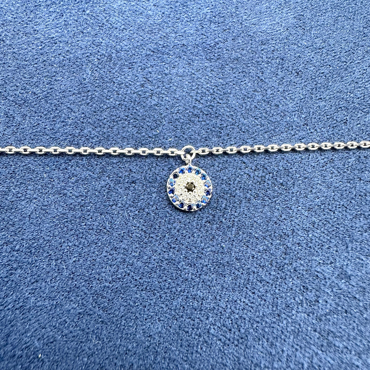 925 silver evil eye anklet