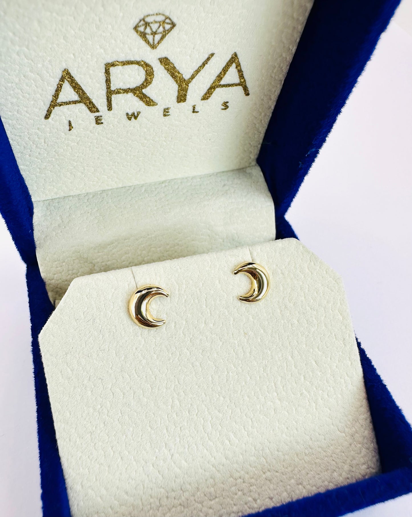 18k Solid Gold Celestial ear studs