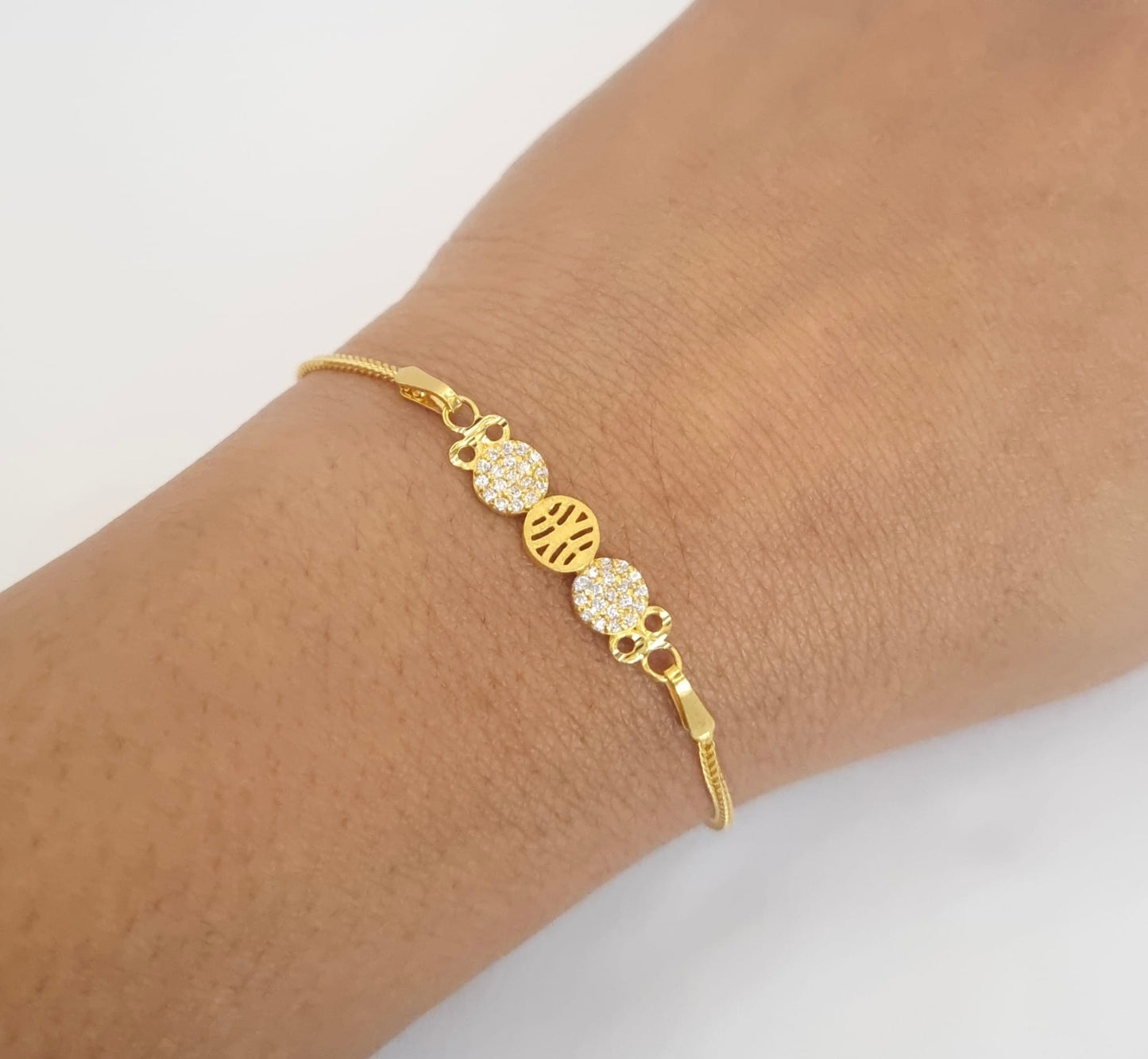 22k solid gold everyday bracelet