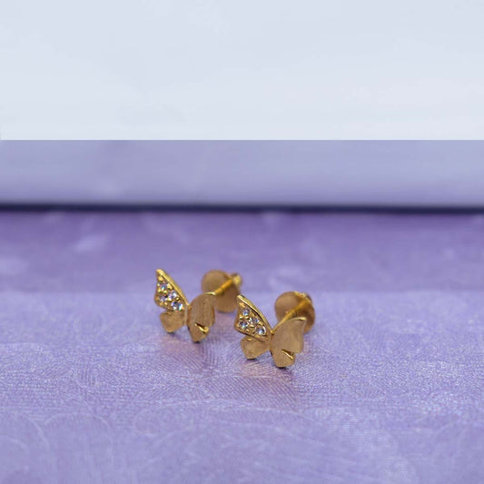 22k solid gold Butterfly earrings
