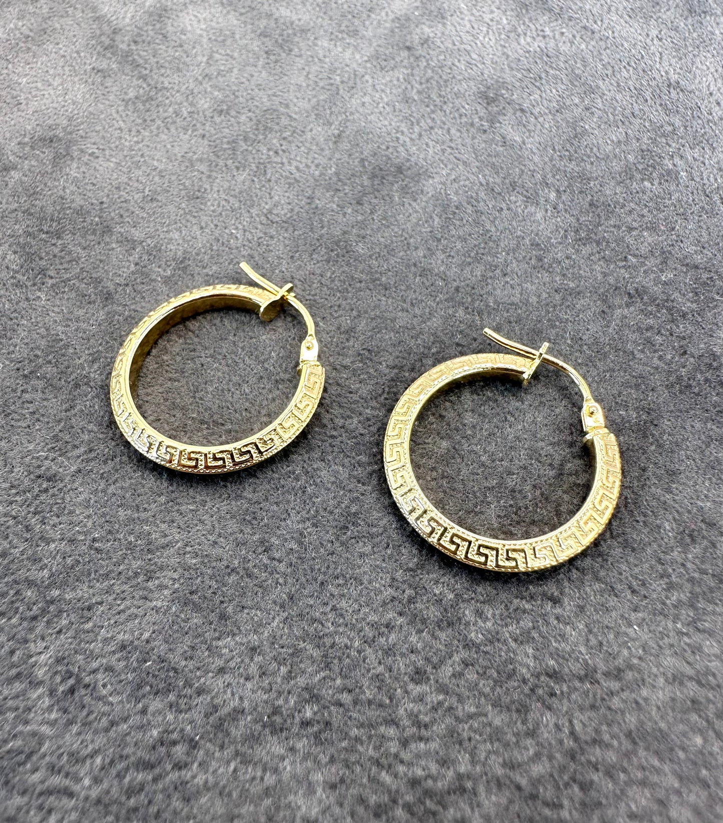 18k Solid Gold Italian style hoops
