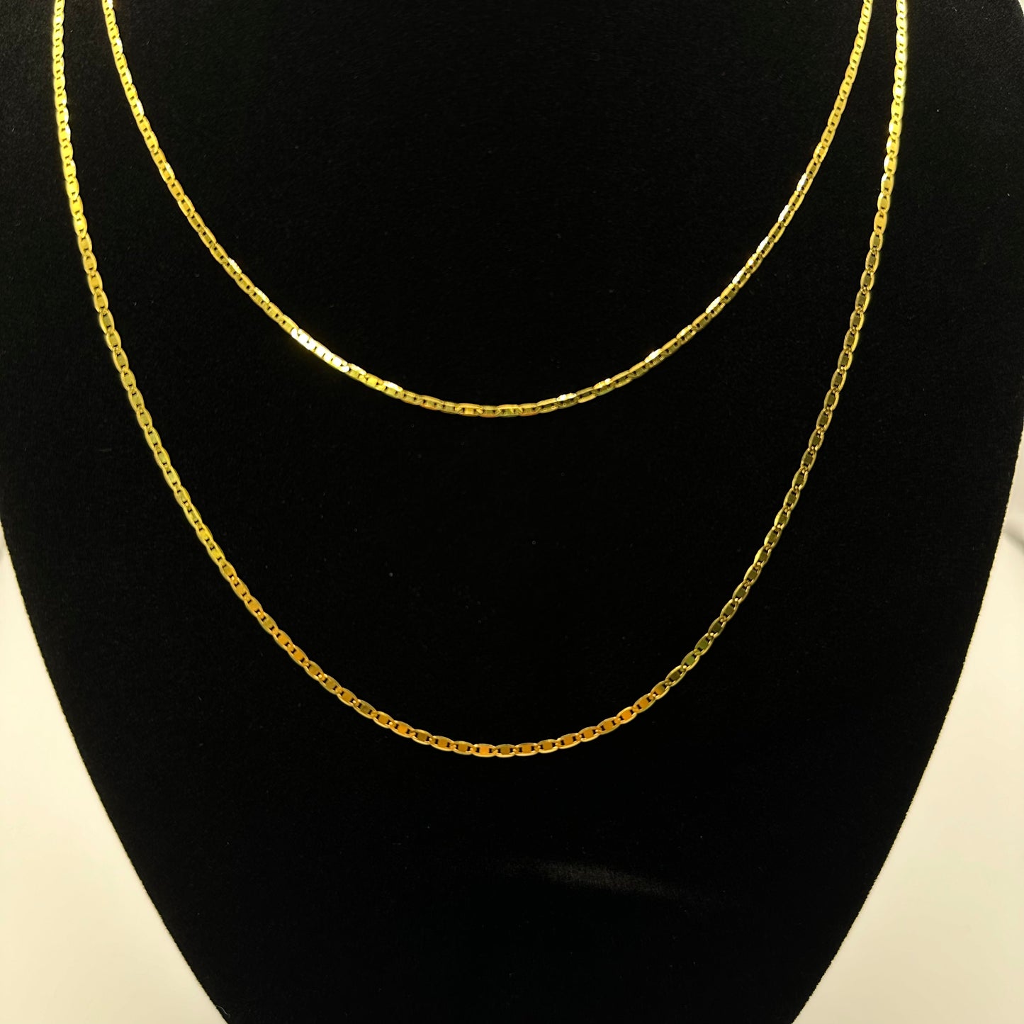 22k solid gold link/ Mariner chain