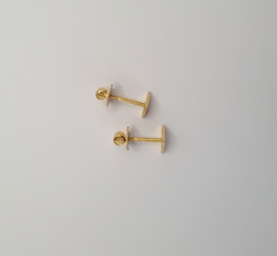 22k Solid Gold Small Triangle Earrings