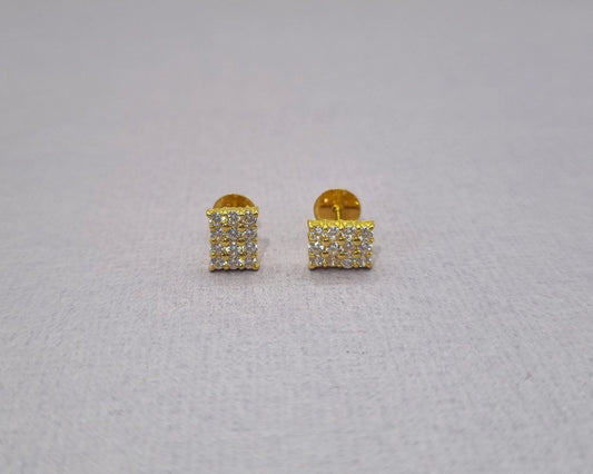 22k solid gold  bling earrings
